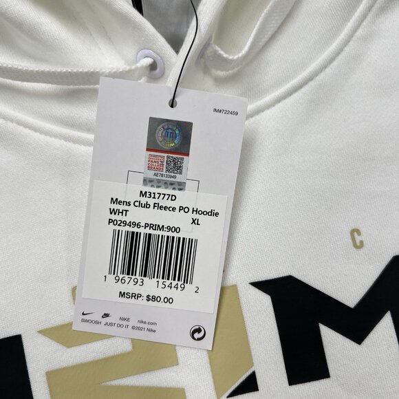 Nike Pullover Hoodie Deion Sanders Prime Sz XL Men White 2.0 Club Fleece - Picture 12 of 12